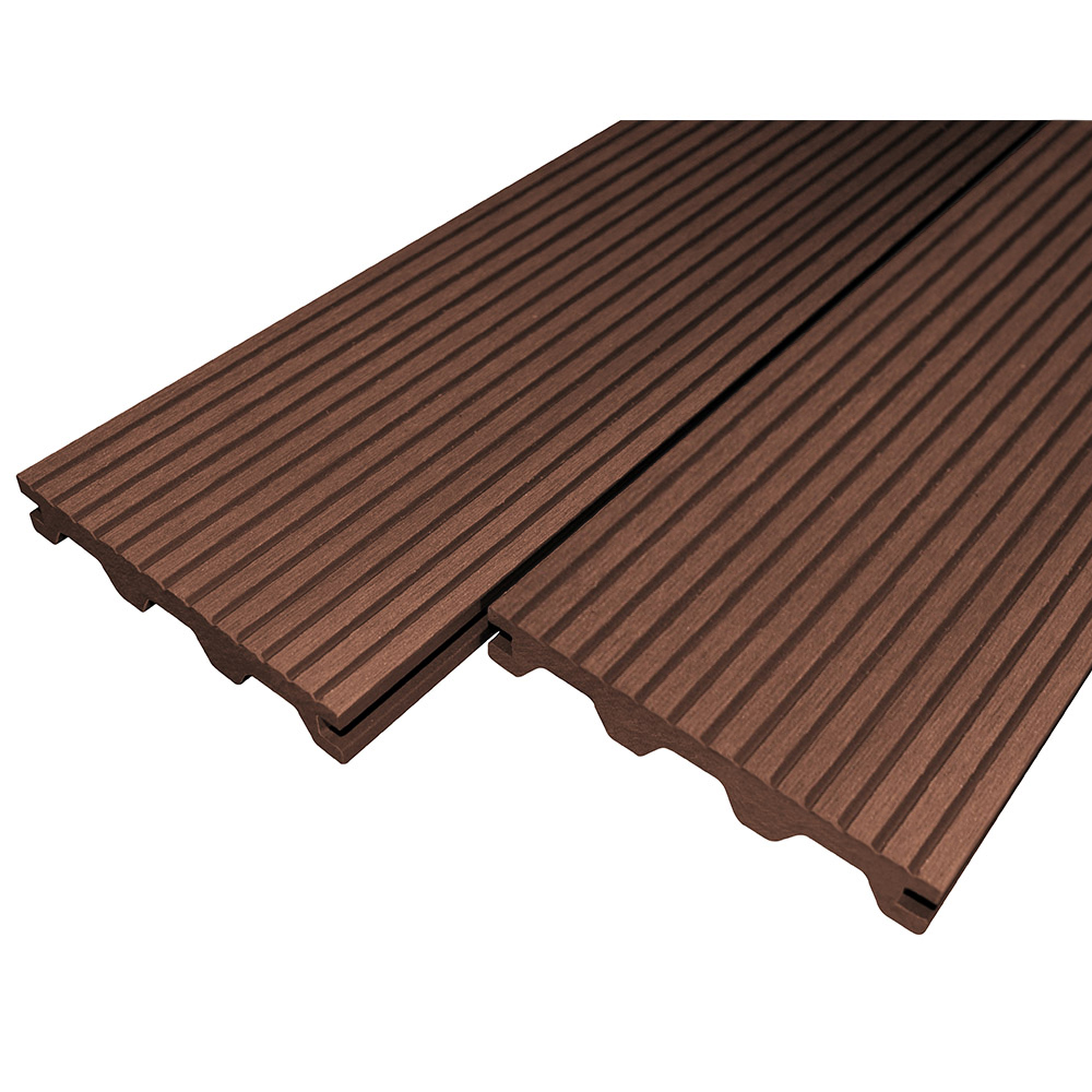 BuildDeck VICTORIA Low-Slip Castle Groove Bridge Board Composite Decking - Redwood - 135 x 23 x 3600mm (3.6m)