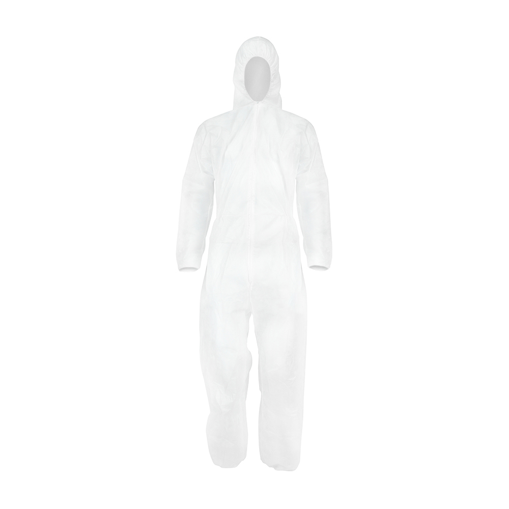 TIMco General Purpose Coverall - White - Large (Height: 5'8" - 6'0")