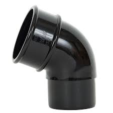 68mm Round Downpipe 112' Downpipe Bend - Black