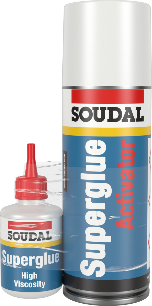 Soudal Mitre Fast Bonding Kit (50g Superglue + 200ml Activator)