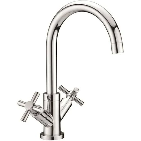 Quad Modern QT monobloc sink mixer Chrome