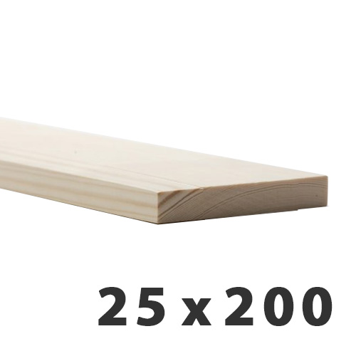 25 x 200mm (Fin: 20.5 x 193mm) PAR/PSE Softwood Pine Timber (8x1)