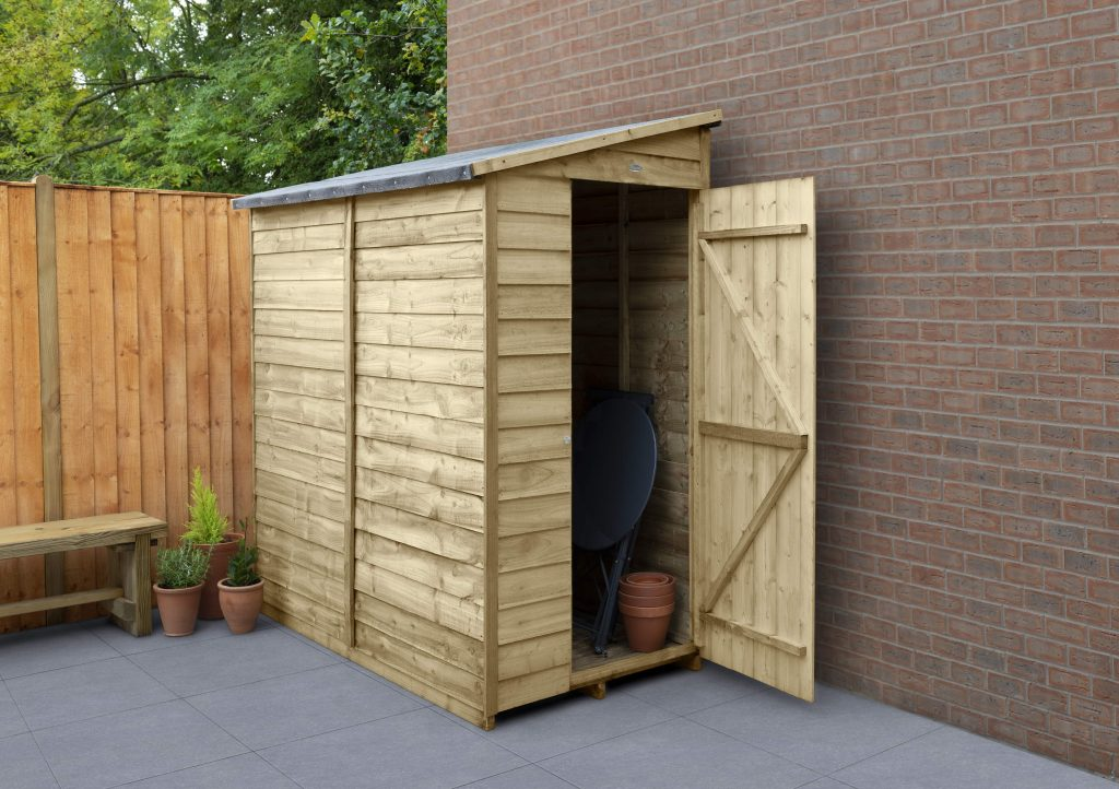 Forest Garden DTS Overlap Pressure Treated 6x3 Pent Shed - No Window 
