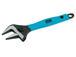 Ox Pro Adjustable Extra Wide Jaw Wrench - 200mm / 8"