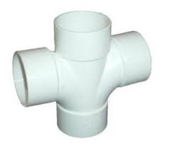 50mm Solvent Weld Waste Cross Tee  - White