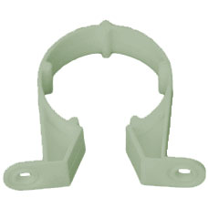 32mm Solvent Weld Waste Pipe Clip - Olive Grey