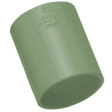 40mm Solvent Weld Waste Straight Coupler - Olive Grey