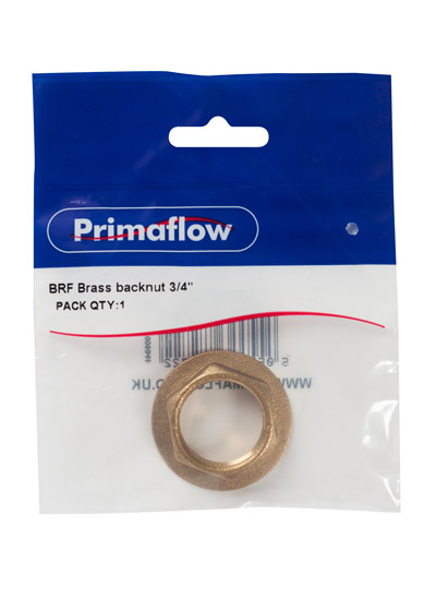 Pre-Packed BRF Brass Backnut 3/4" (Pack of 1)