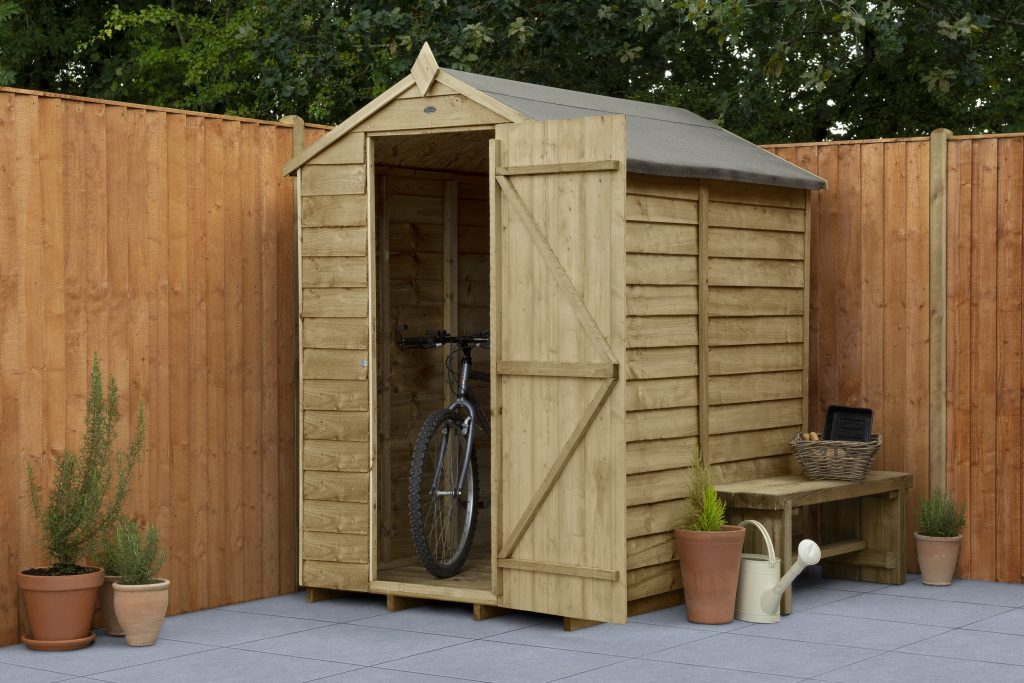 Forest Garden DTS Overlap Pressure Treated 6x4 Apex Shed - No Window 