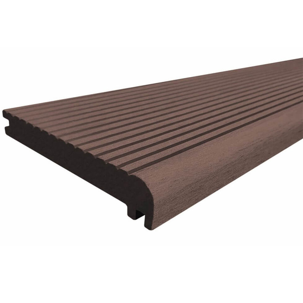 BuildDeck Low-Slip Bullnose Step Board Composite Decking - Redwood - 168 x 23 x 2200mm (2.2m)