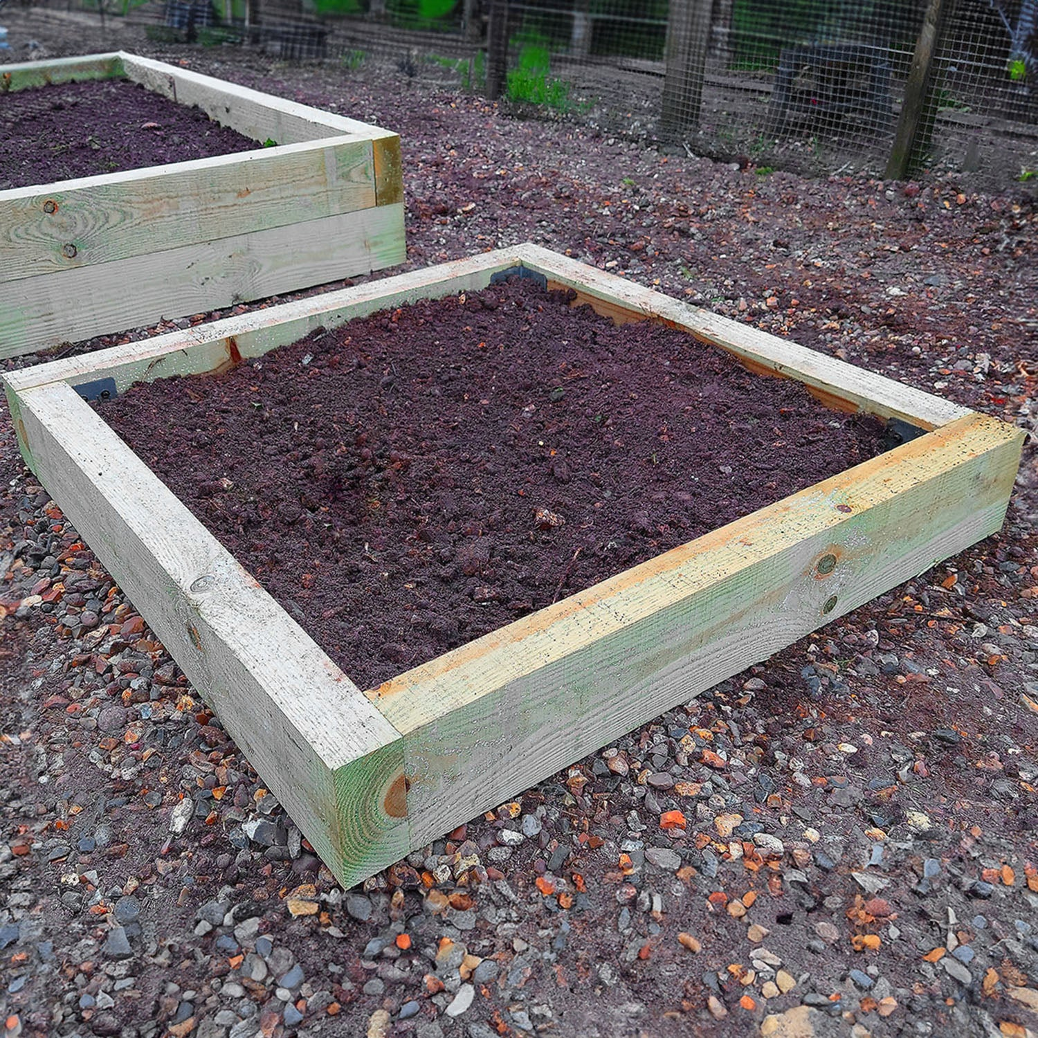 "Mini" GREEN Square "Raised Bed" Sleeper Pack - 1.4 x 1.4m x 200mm (1 Level)