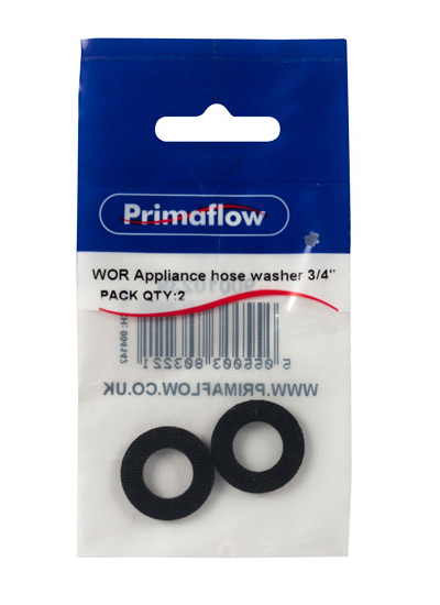 Pre-Packed WOR Appliance hose washer 3/4" (Pack of 2)