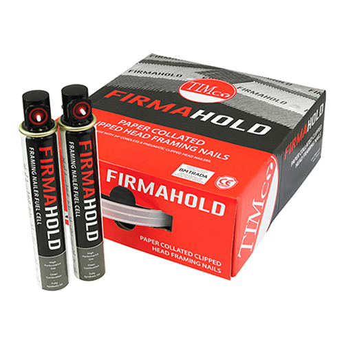 FirmaHold 50x2.8mm FirmaGalv Galvanised Ringshank Clipped Head Collated Nails - (3300 + 3 Gas Fuel Cell, First Fix)