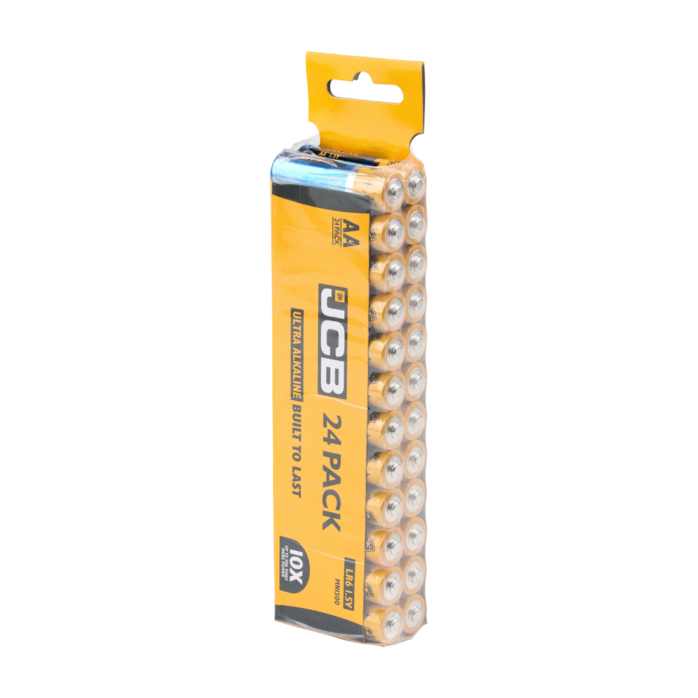 JCB Ultra Alkaline Batteries Trade Pack - AA (Pack of 24)