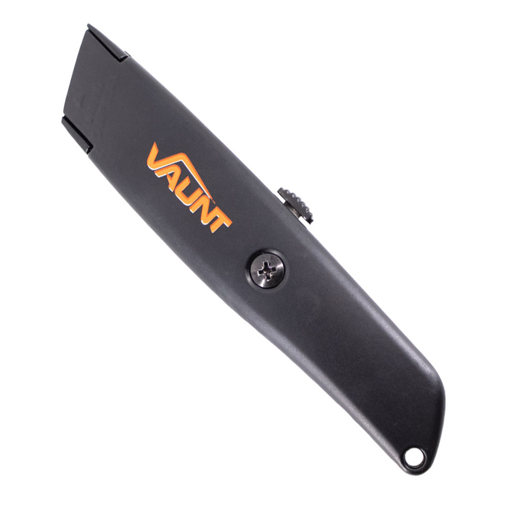 Vaunt Black Retractable Utility Knife