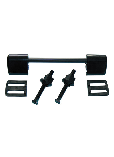 Pre-Packed Toilet Seat fittings with Rod - Black