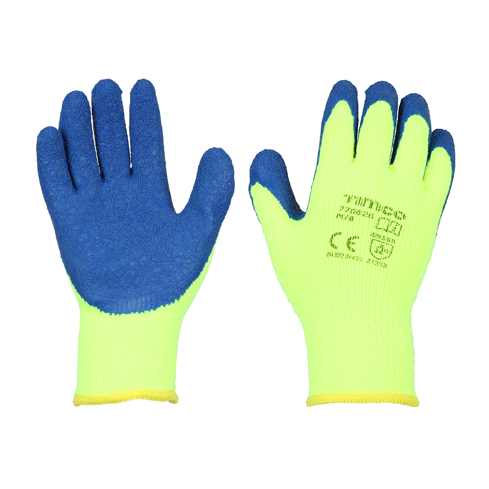 TIMco Warm Grip Gloves - Crinkle Latex Coated Polyester - Extra Large