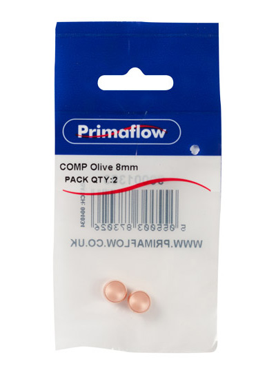 Pre-Packed Compression Olive - 8mm (Pack of 2)