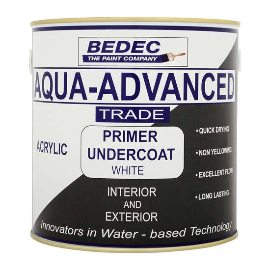 Bedec Aqua Advanced Acrylic Primer Undercoat (Interior & Exterior) - 2.5L - White