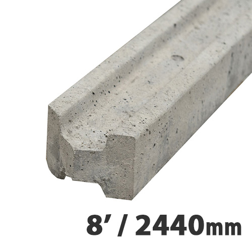 Concrete Intermediate Slotted Fence Post - 8' (2.4m)