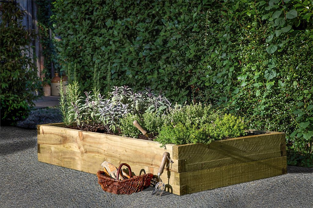 Forest Garden DTS Caledonian Large Raised Bed - with Base - 90 x 180cm