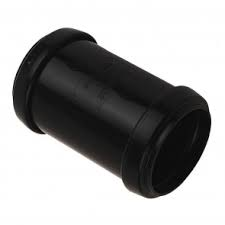 40mm Push Fit Waste Straight Coupler - Black
