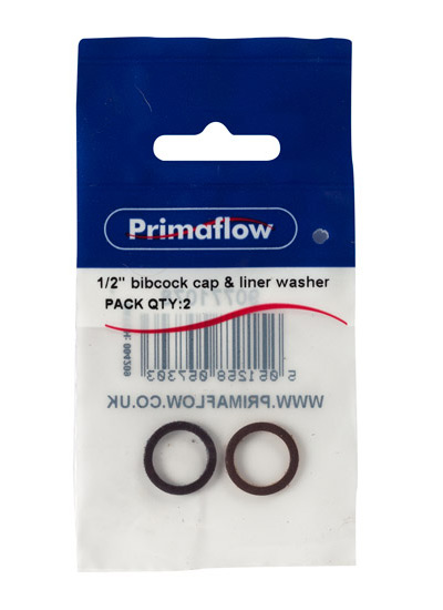 Pre-Packed 1/2" bibcock cap & liner washer (Pack of 2)