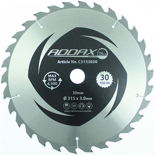 Addax TCT 300mm Combination (Softwood, Hardwood, Plywood & Cement Board) Circular Saw Blade (30mm Bore) - 40 Teeth (Fine to Medium)