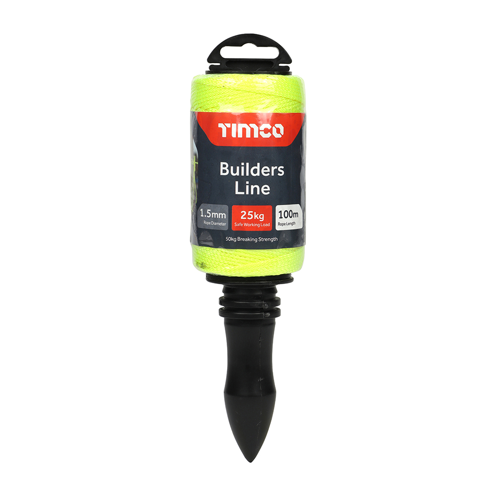 TIMCO Builders Line -Yellow - 100m Winder