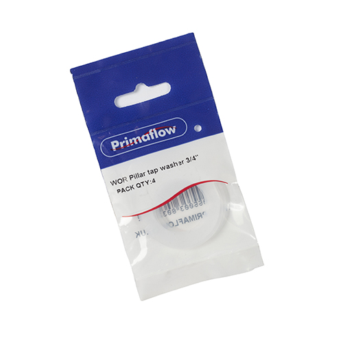 Pre-Packed WOR Pillar tap washer 3/4" (Pack of 4)