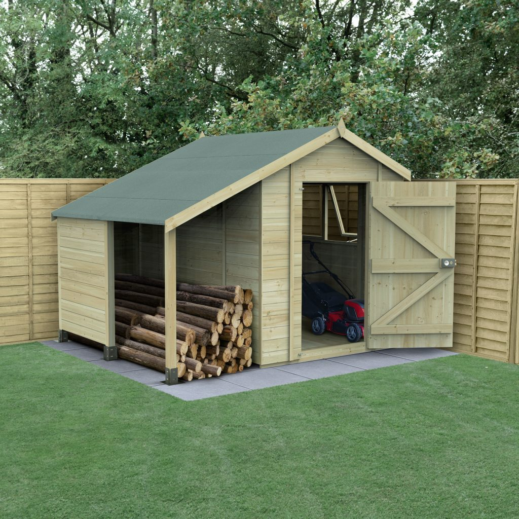 Forest Garden DTS Timberdale 6 X 8 Dble Dr Apex Shed Ls 