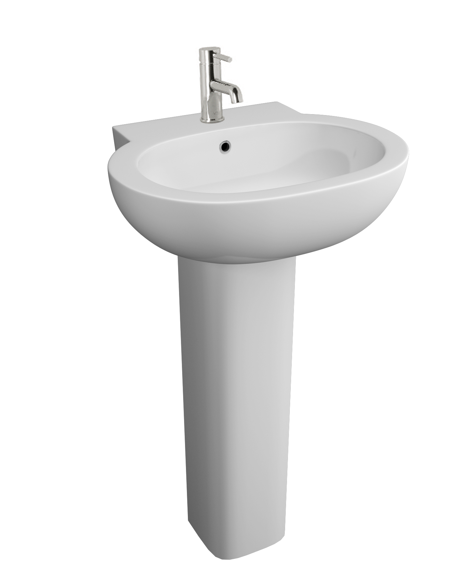 K-Vit Milano 550 1TH Basin & Pedestal