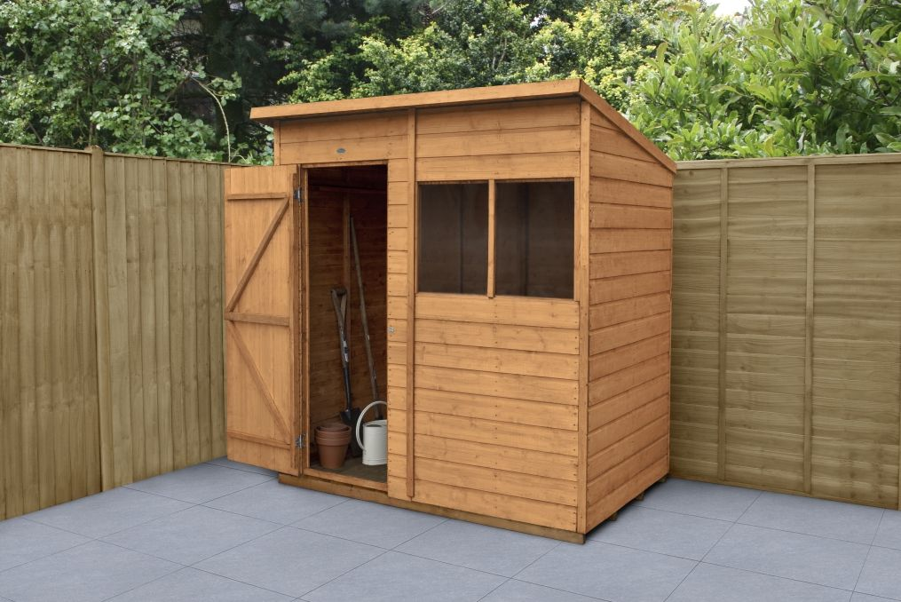 Forest Garden DTS Shiplap Dip Treated 6x4 Pent Shed 
