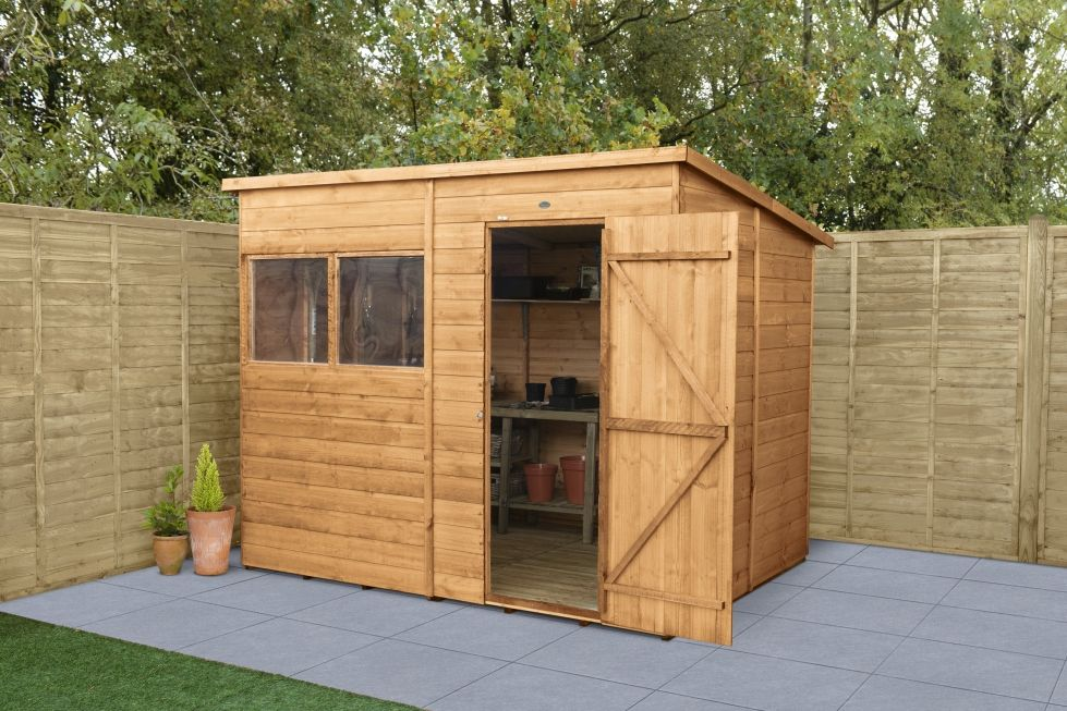 Forest Garden DTS Shiplap Dip Treated 8x6 Pent Shed 