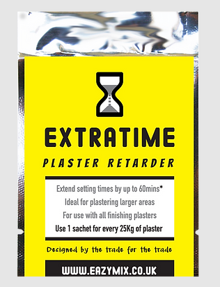Eazymix Extra Time Plaster Retarder (Add 60 mins to setting time) - 1 Sachet per 25kg