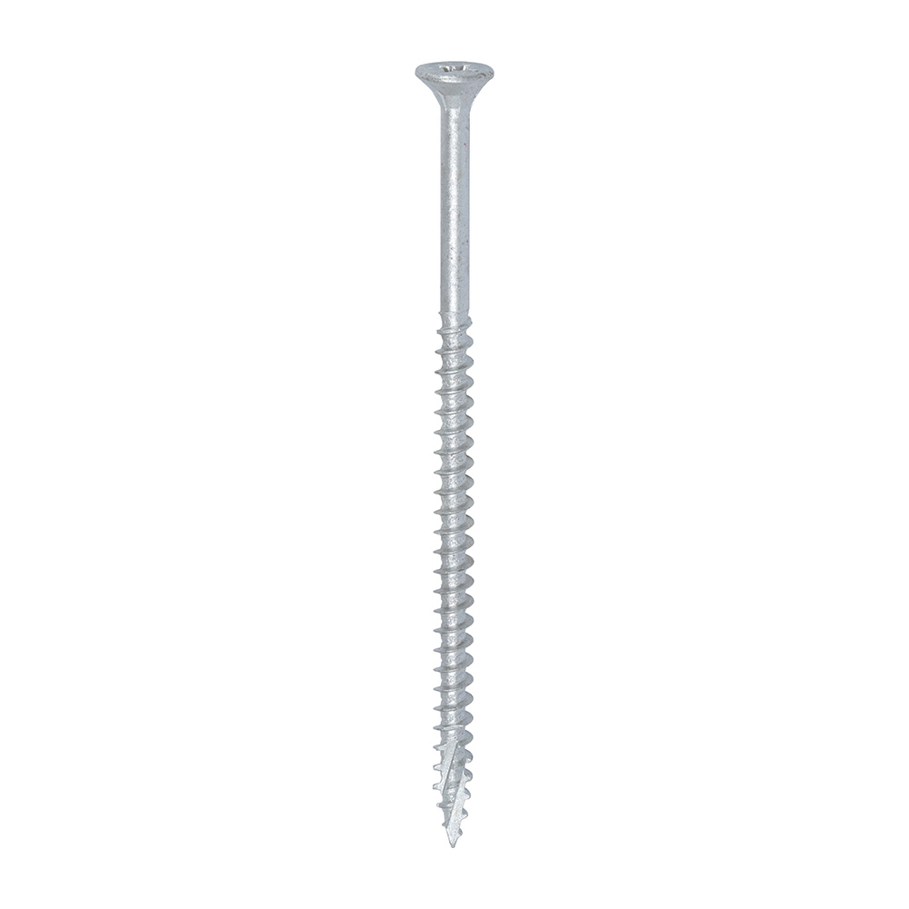 5.0 x 100mm C2 External Strong-Fix SILVER Multi-Purpose Advanced Woodscrews - PZ2 - Double Countersunk (Tub of 80)