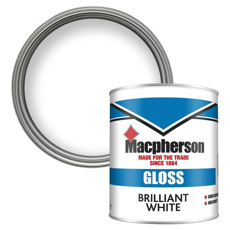 Macpherson Gloss Paint (Solvent/oil based) - Briliant White - 1L