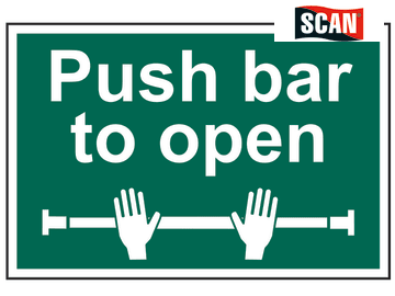 Safety Sign - Push bar to open