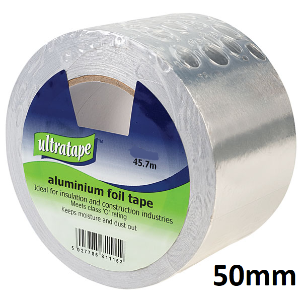 Class O 50mm x 45.7m Aluminium Foil Tape (30mic)