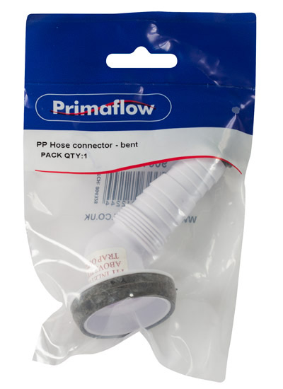 Pre-Packed PP Hose connector - bent