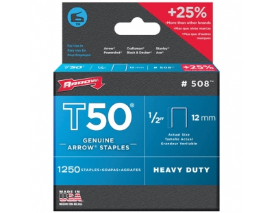 Arrow T50 Staples 12mm 1/2" (Pack of 1250)