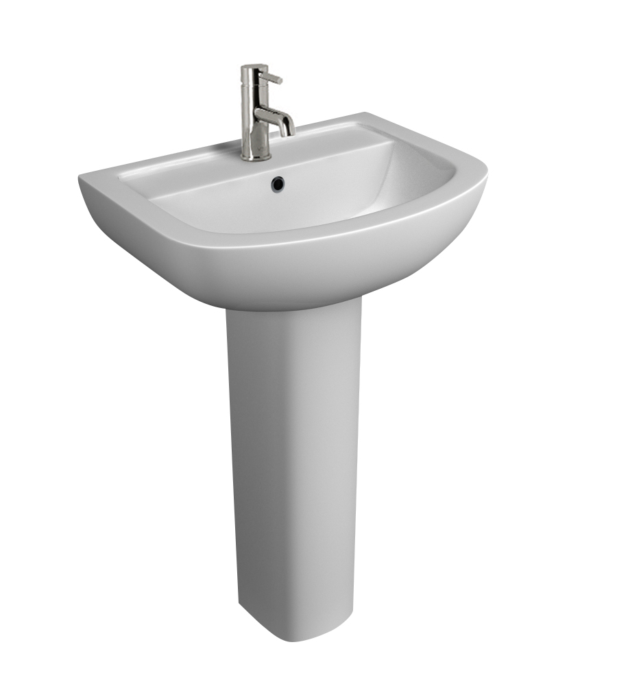 K-Vit Studio 550mm 1TH Basin & Pedestal