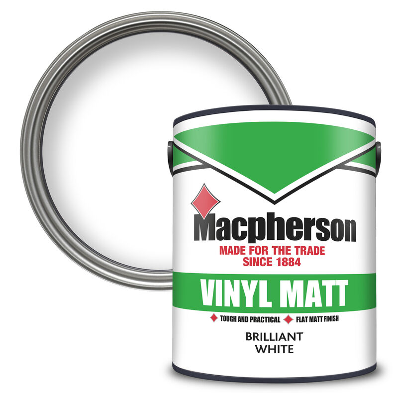 Macpherson Paint Vinyl Matt (Water based) - Brilliant White - 5L