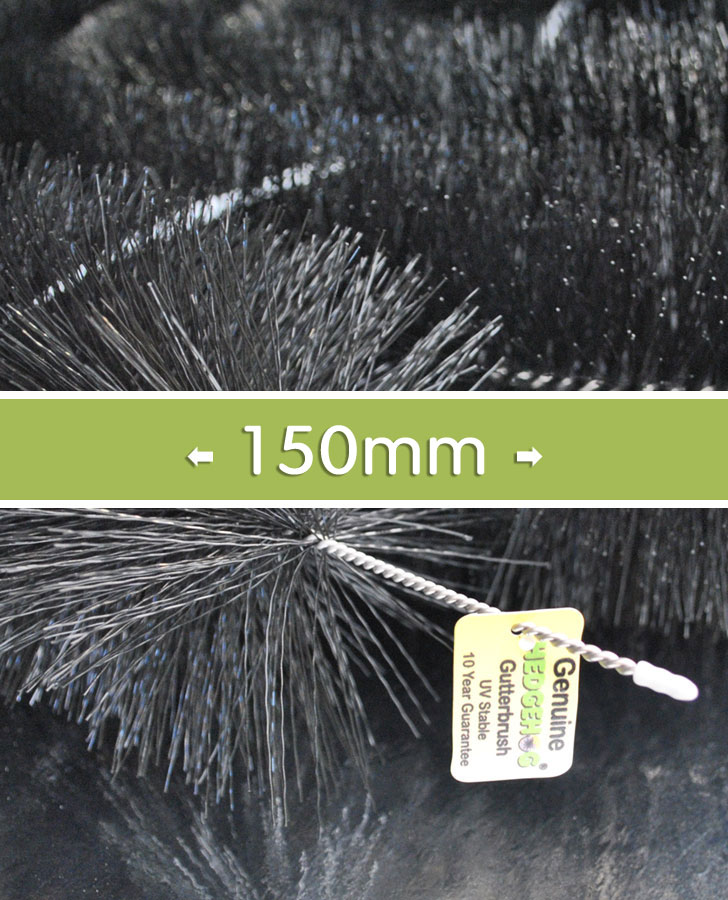Hedgehog Black Gutterbrush 150mm (Deep Flow) - 4m