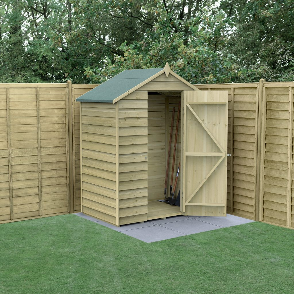 Forest Garden DTS Overlap Pressure Treated 5x3 Apex Shed - No Window 