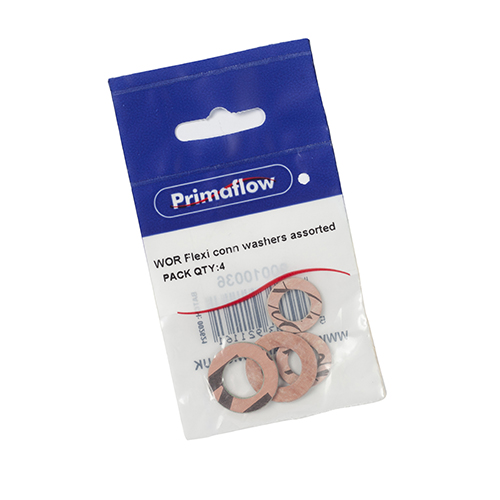 Pre-Packed WOR Flexi conn washers assorted (Pack of 4)