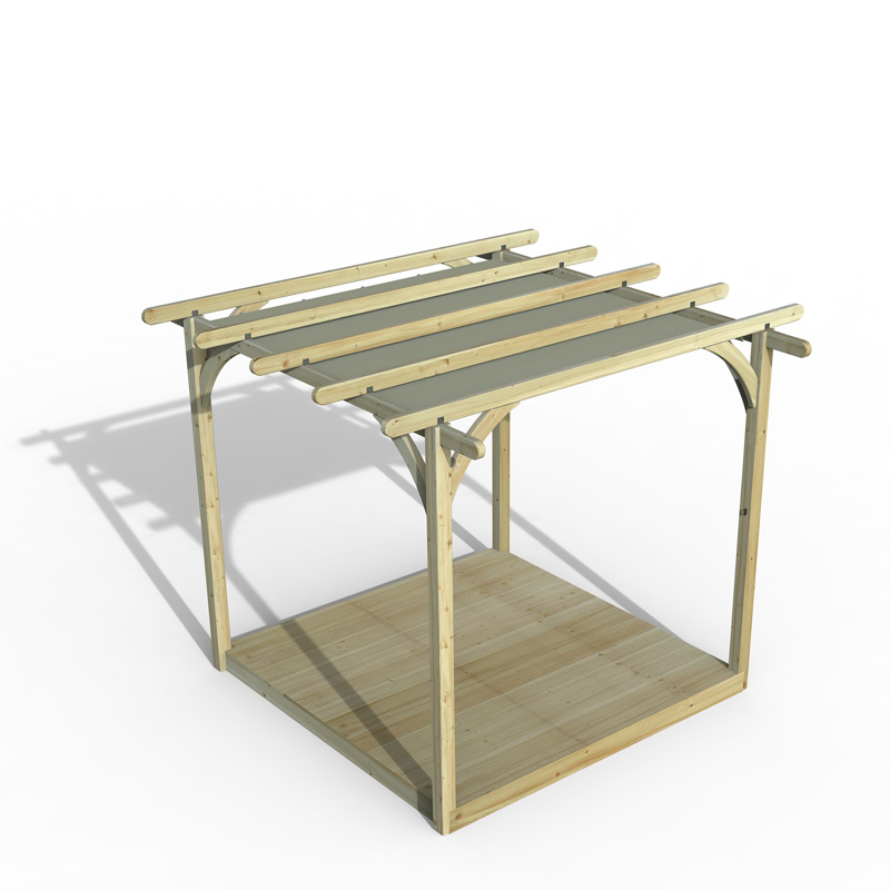Forest Garden DTS Ultmia Pergola and Decking kit with Canopy 