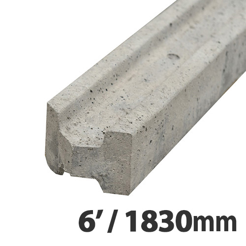 Concrete Intermediate Slotted Fence Post - 6' (1.8m)