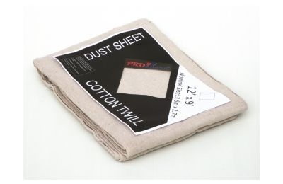 ProGuard Medium Duty Cotton Twill Dust Sheet - 12ft x 9ft