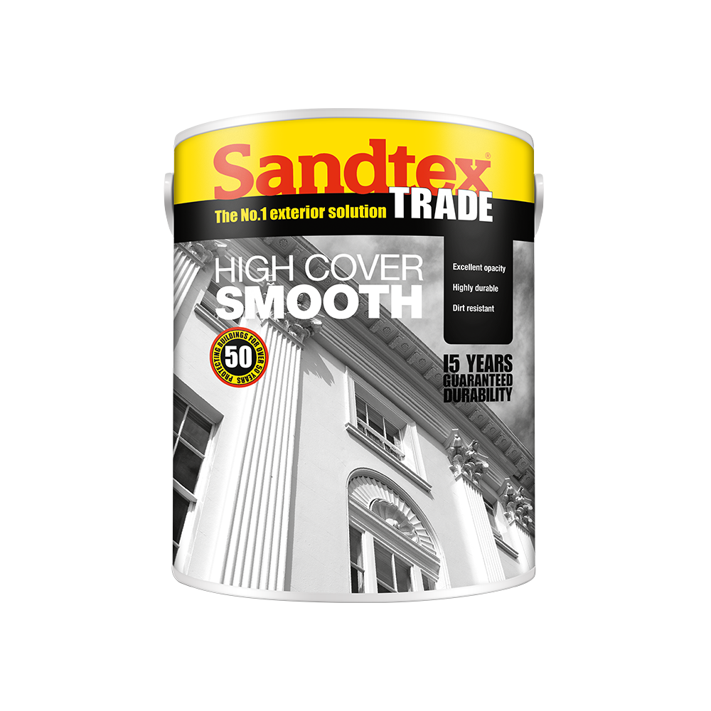 Sandtex Trade - High Cover Smooth - Magnolia - 5L